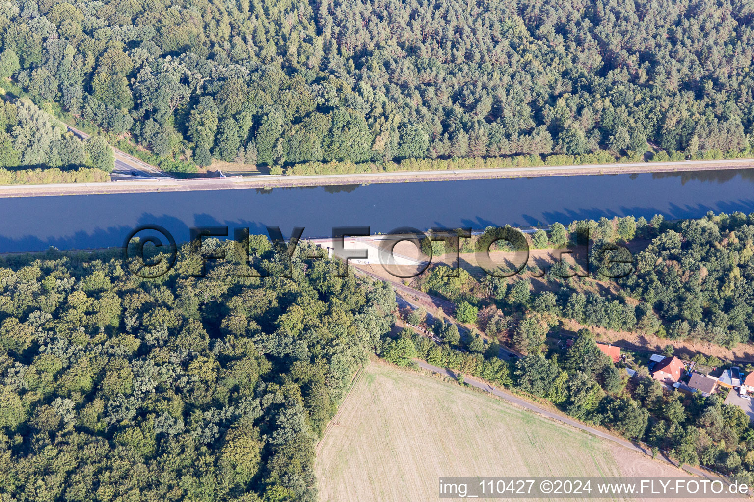 Tunnel under the Elbe Lateral Canal in Erbstorf in the state Lower Saxony, Germany