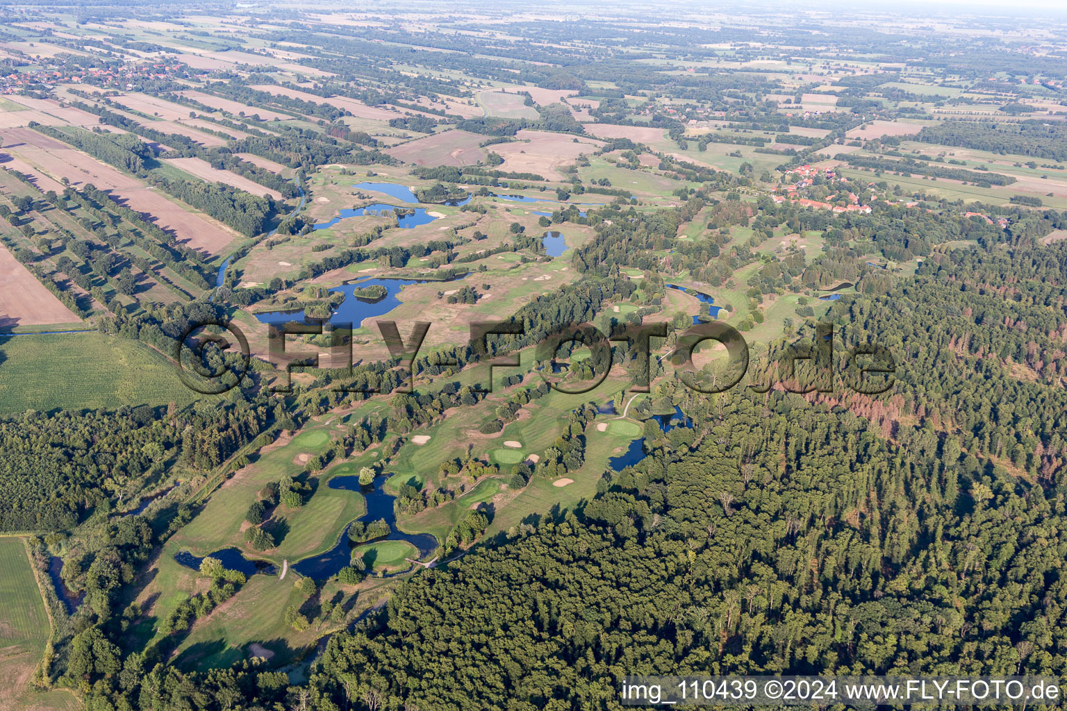 Grounds of the Golf course at Golfanlage Schloss Luedersburg in Luedersburg in the state Lower Saxony, Germany