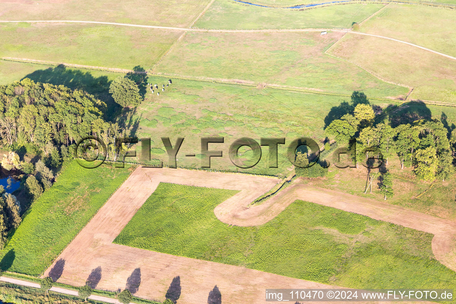 Aerial view of Dalldorf in the state Schleswig Holstein, Germany