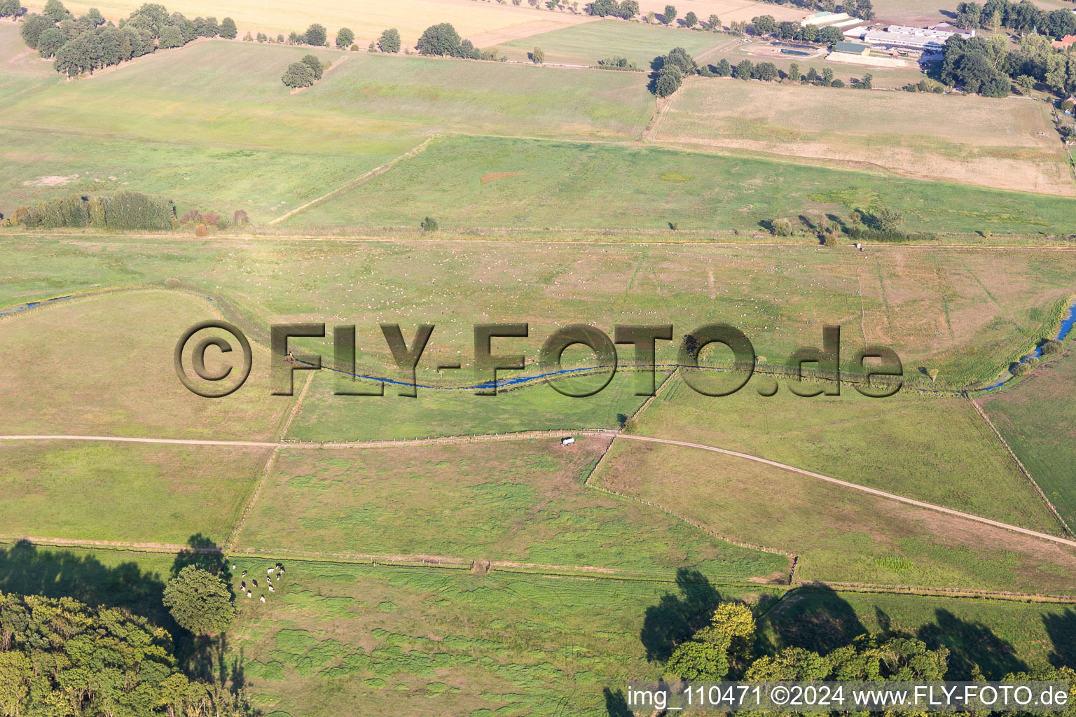 Aerial photograpy of Dalldorf in the state Schleswig Holstein, Germany