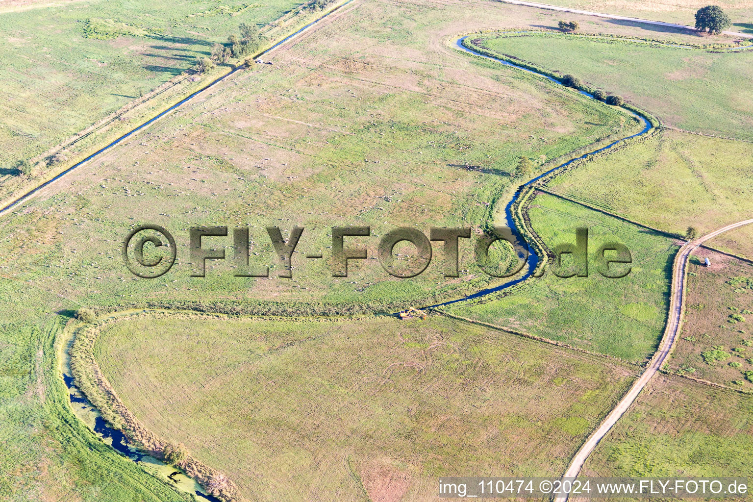 Oblique view of Dalldorf in the state Schleswig Holstein, Germany