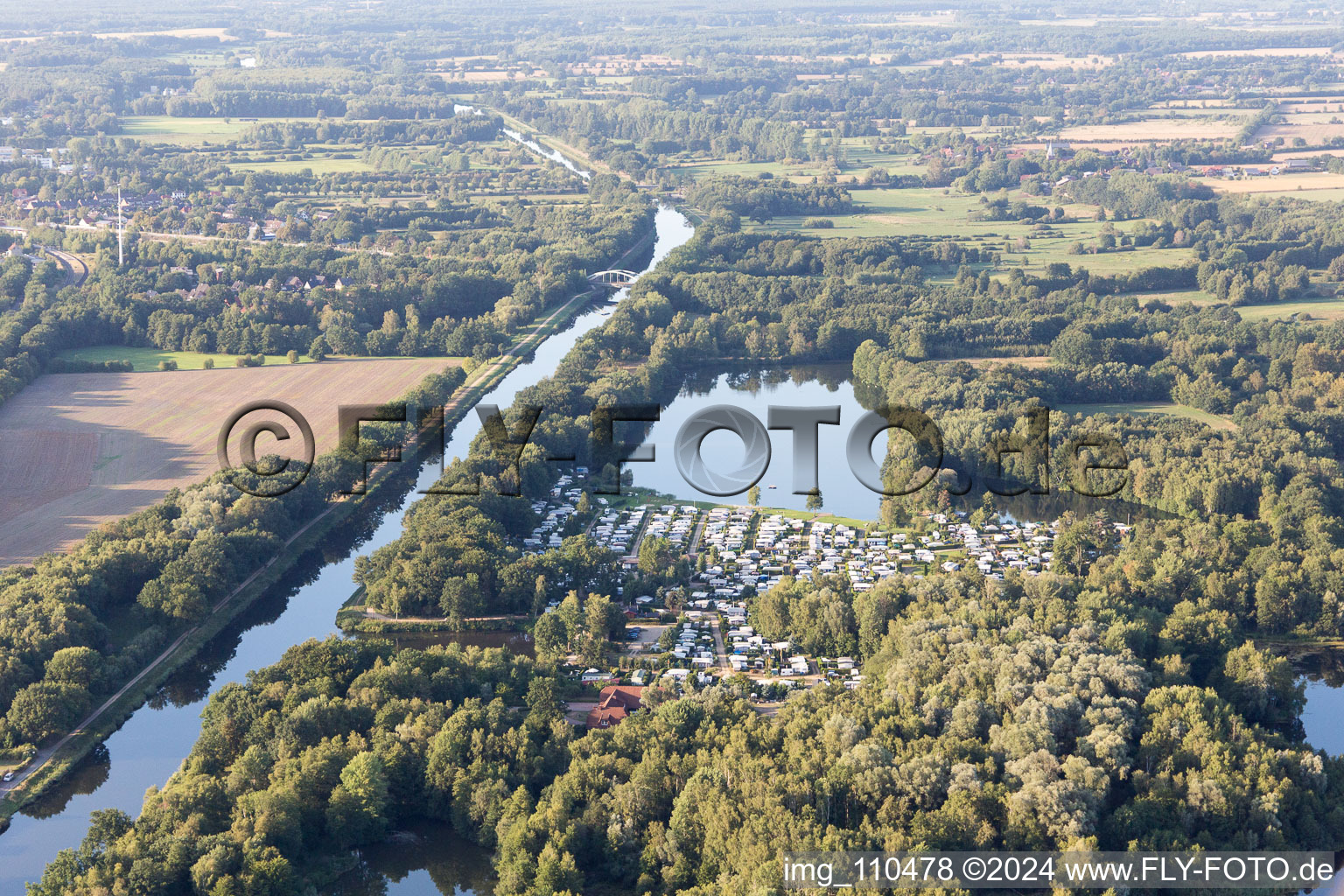 Camping Forellensee in Witzeeze in the state Schleswig Holstein, Germany