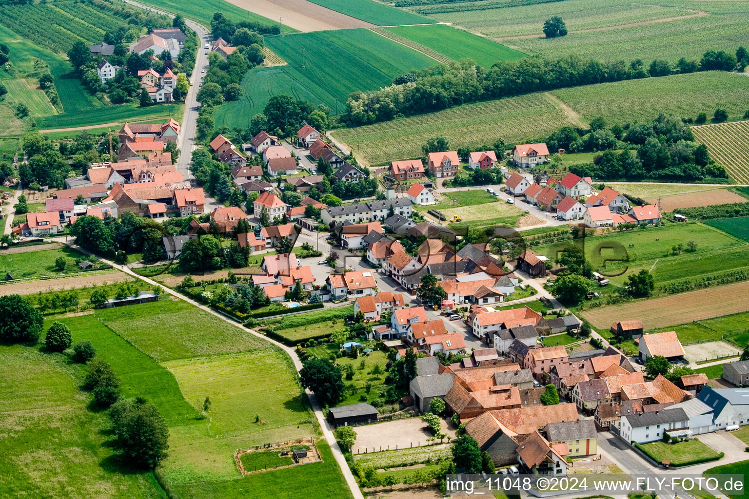 From the west in Hergersweiler in the state Rhineland-Palatinate, Germany