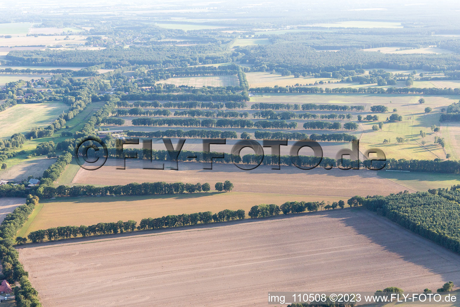 Aerial view of Greven in the state Mecklenburg-Western Pomerania, Germany