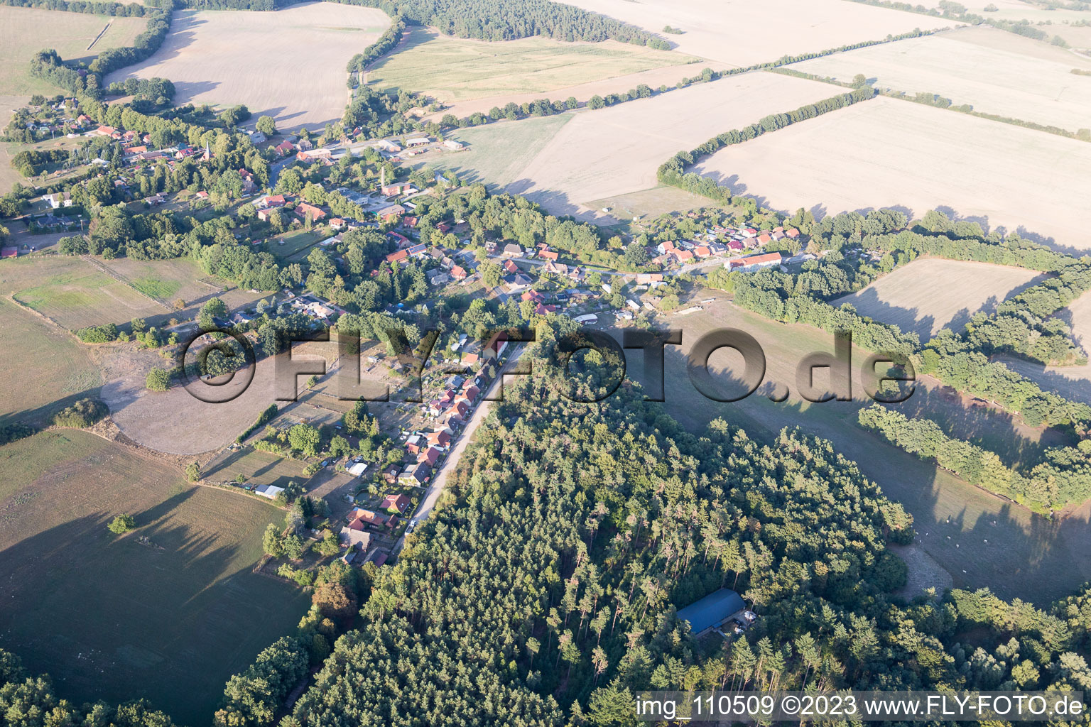 Aerial photograpy of Greven in the state Mecklenburg-Western Pomerania, Germany