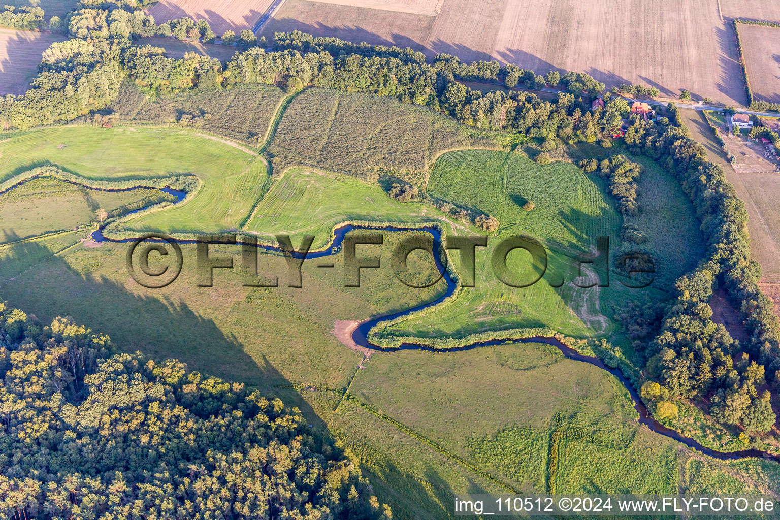 Aerial view of Klein Bengerstorf in the state Mecklenburg-Western Pomerania, Germany