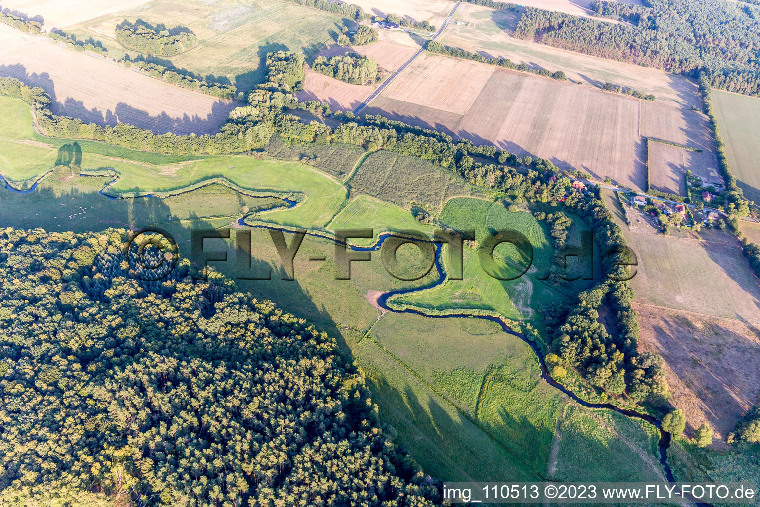 Aerial photograpy of Klein Bengerstorf in the state Mecklenburg-Western Pomerania, Germany