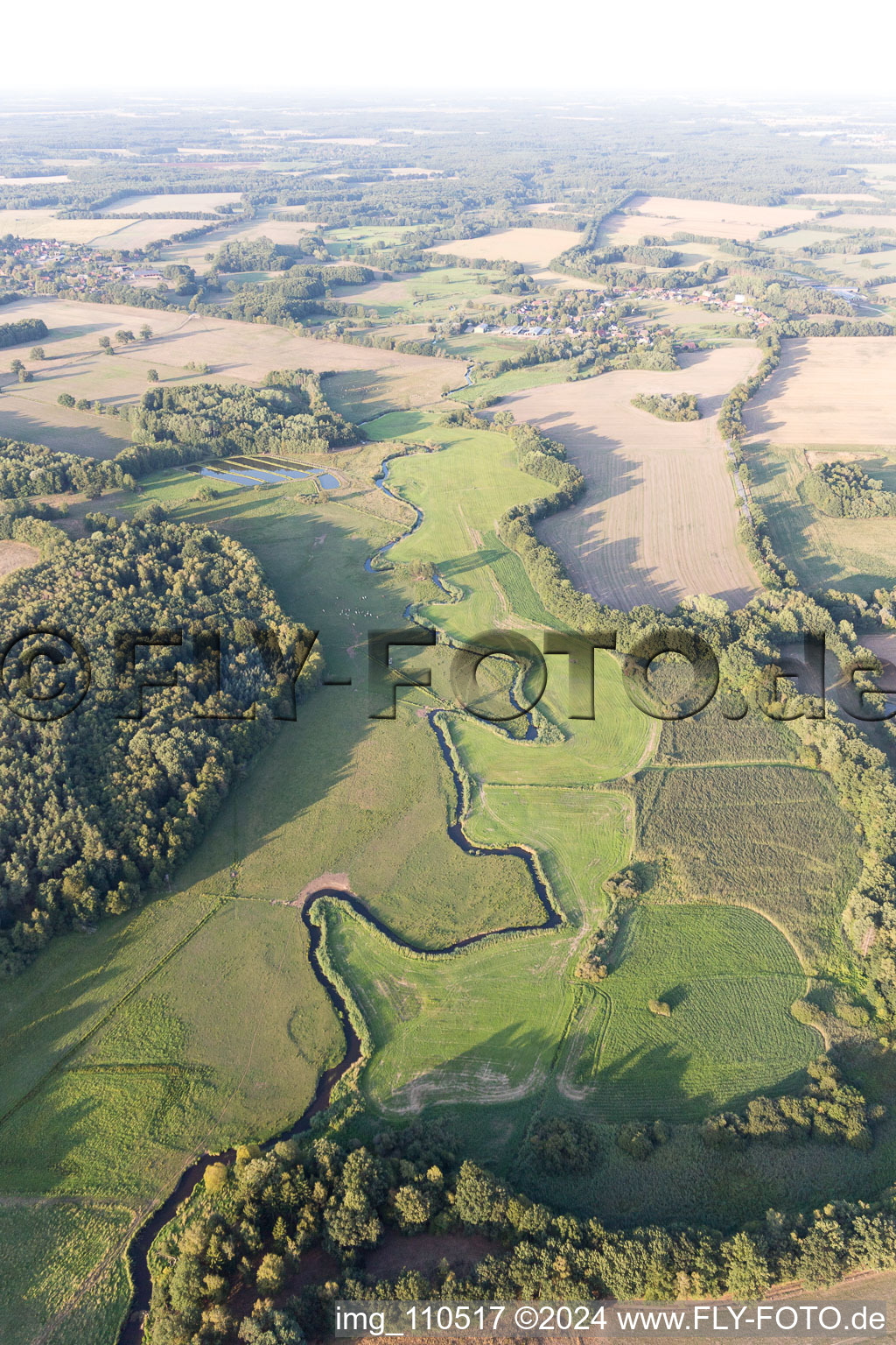 Klein Bengerstorf in the state Mecklenburg-Western Pomerania, Germany from above