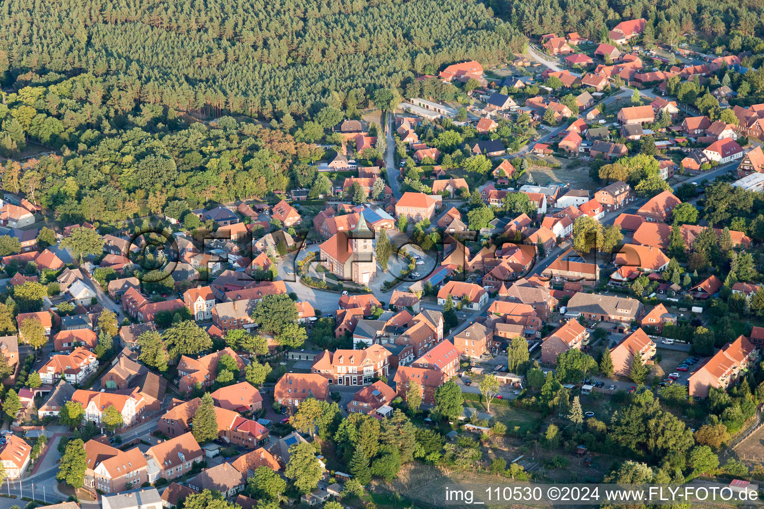 Aerial photograpy of Amt Neuhaus in the state Lower Saxony, Germany