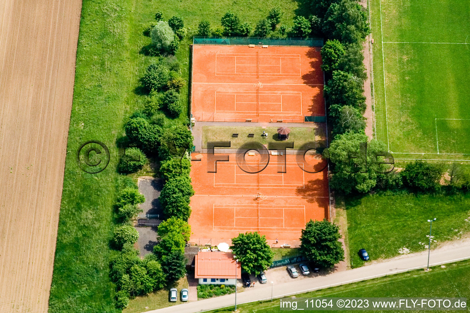 Tennis club in Minfeld in the state Rhineland-Palatinate, Germany