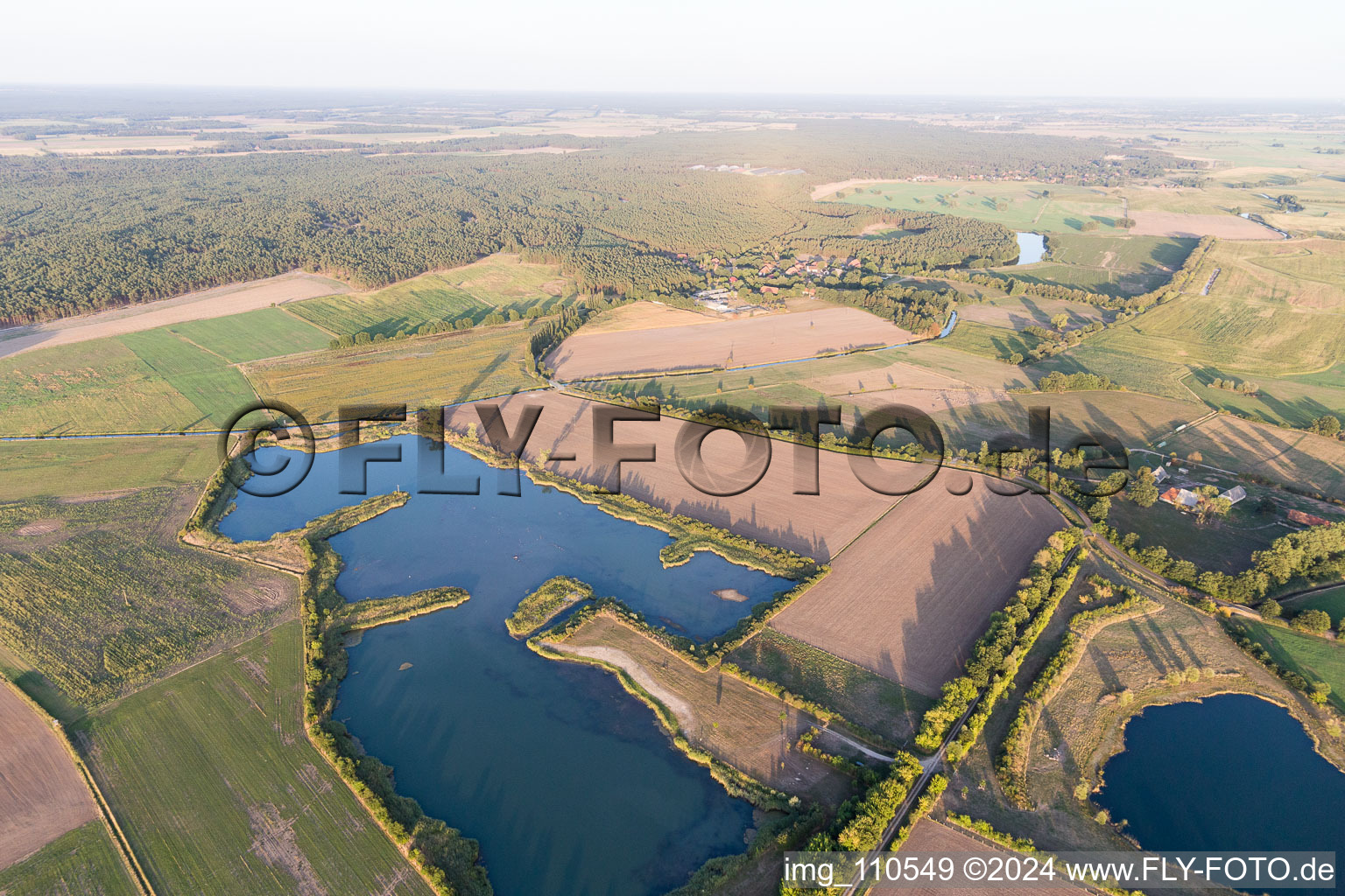 Aerial view of Stixe in the state Lower Saxony, Germany