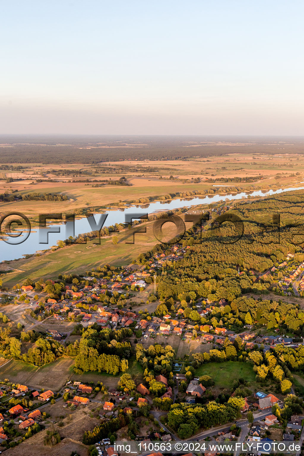 Neu Darchau in the state Lower Saxony, Germany out of the air