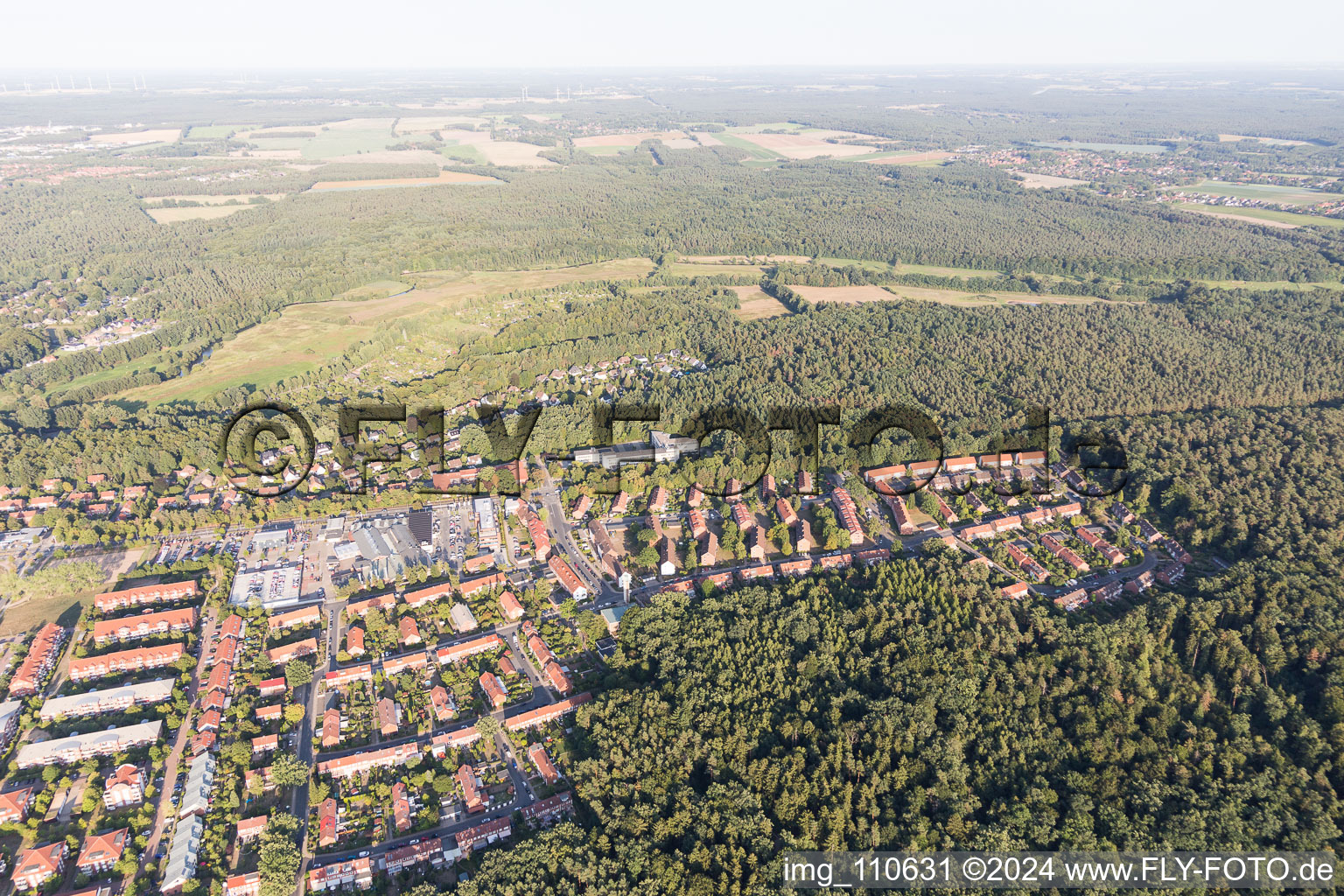 Aerial view of University in Lüneburg in the state Lower Saxony, Germany