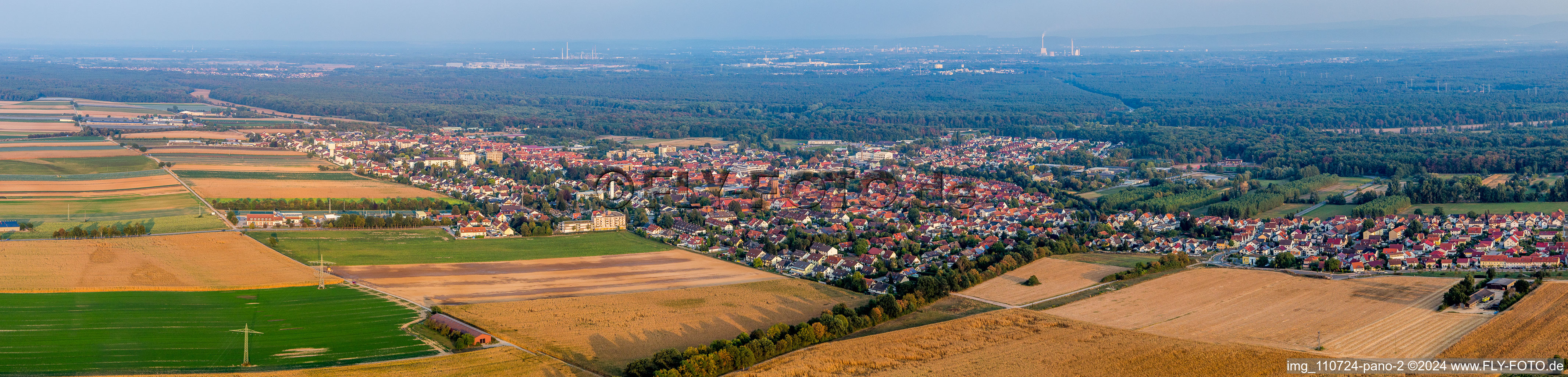 Panorama in the district Minderslachen in Kandel in the state Rhineland-Palatinate, Germany