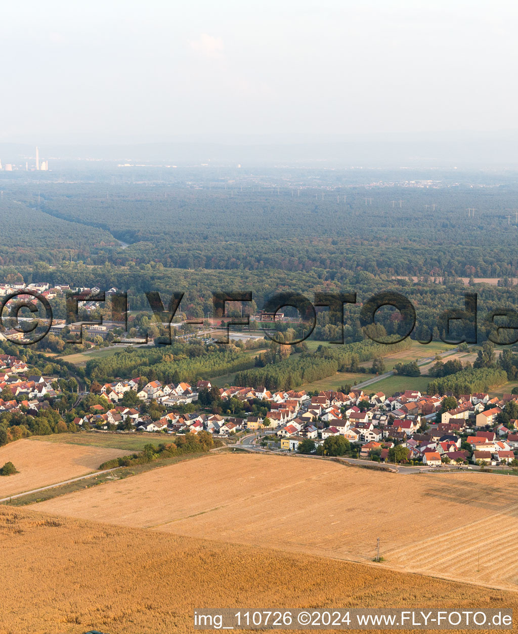 Kandel in the state Rhineland-Palatinate, Germany viewn from the air