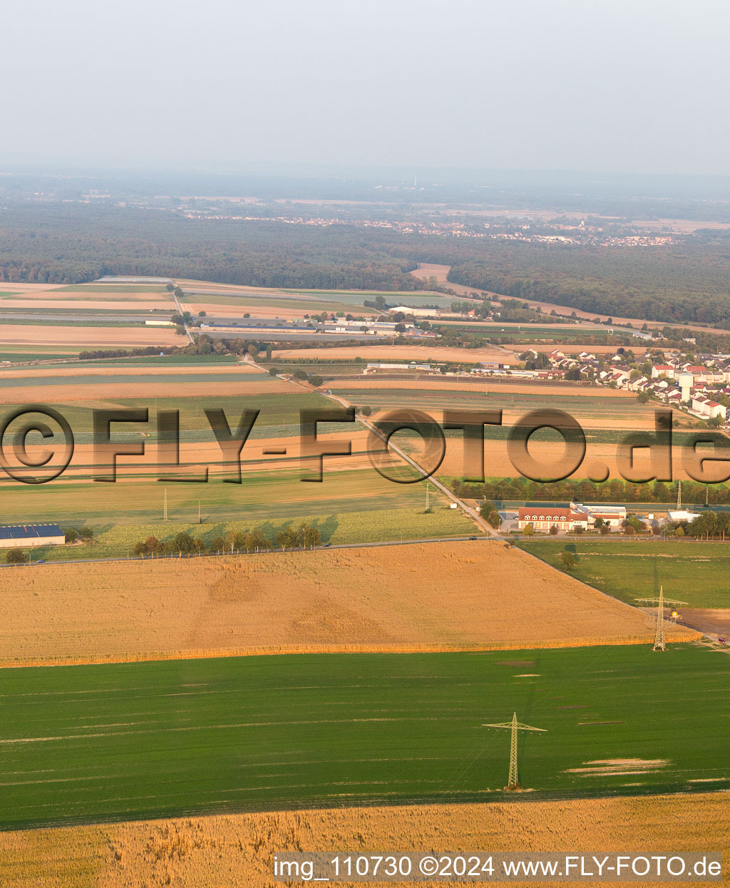 Kandel in the state Rhineland-Palatinate, Germany from a drone