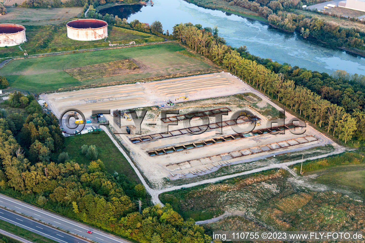 Former tank farm under dismantling in Jockgrim in the state Rhineland-Palatinate, Germany