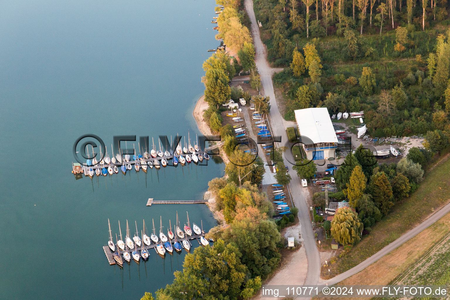 Yacht Club in the district Maximiliansau in Wörth am Rhein in the state Rhineland-Palatinate, Germany