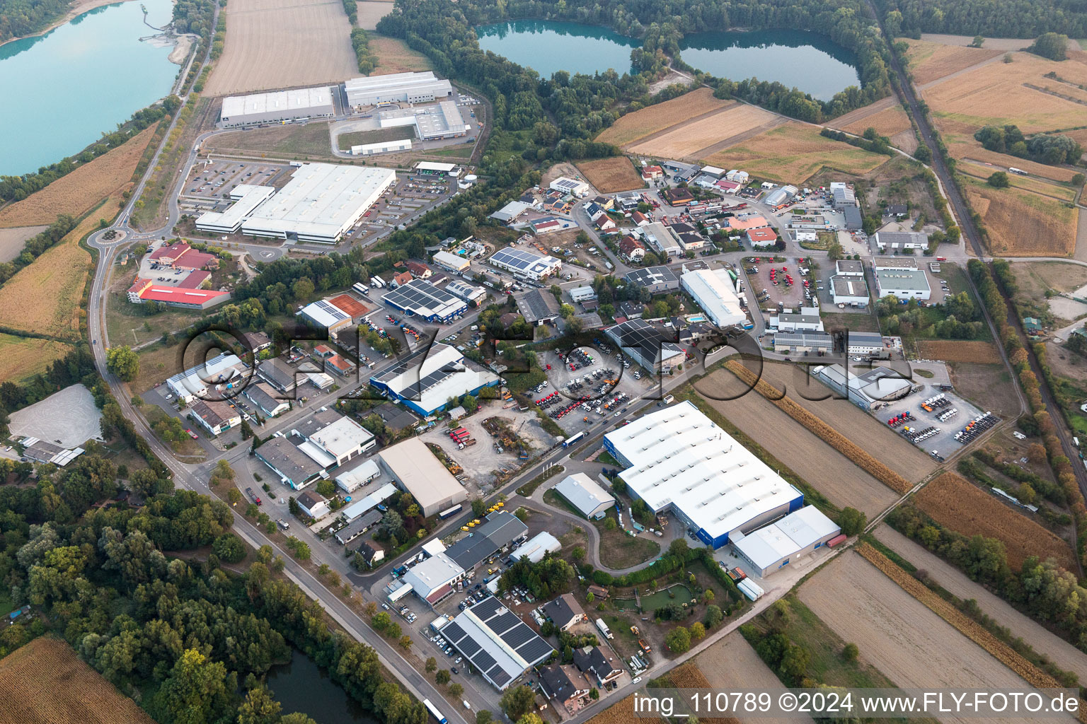 Technical facilities in the industrial area in Hagenbach in the state Rhineland-Palatinate, Germany