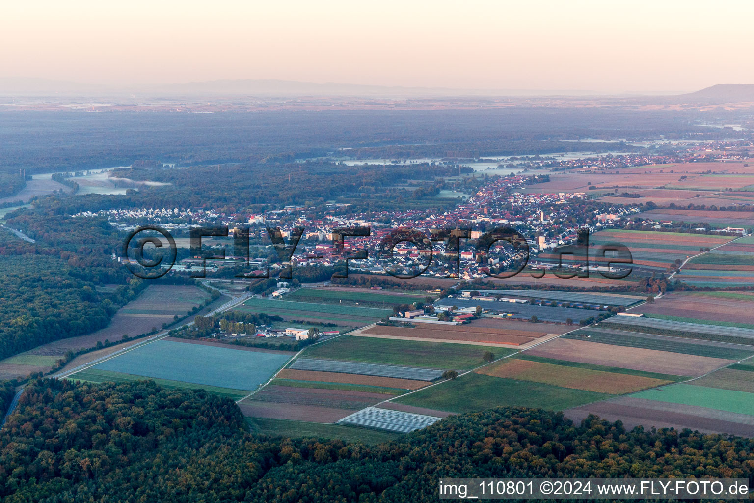 Aerial photograpy of Kandel in the state Rhineland-Palatinate, Germany