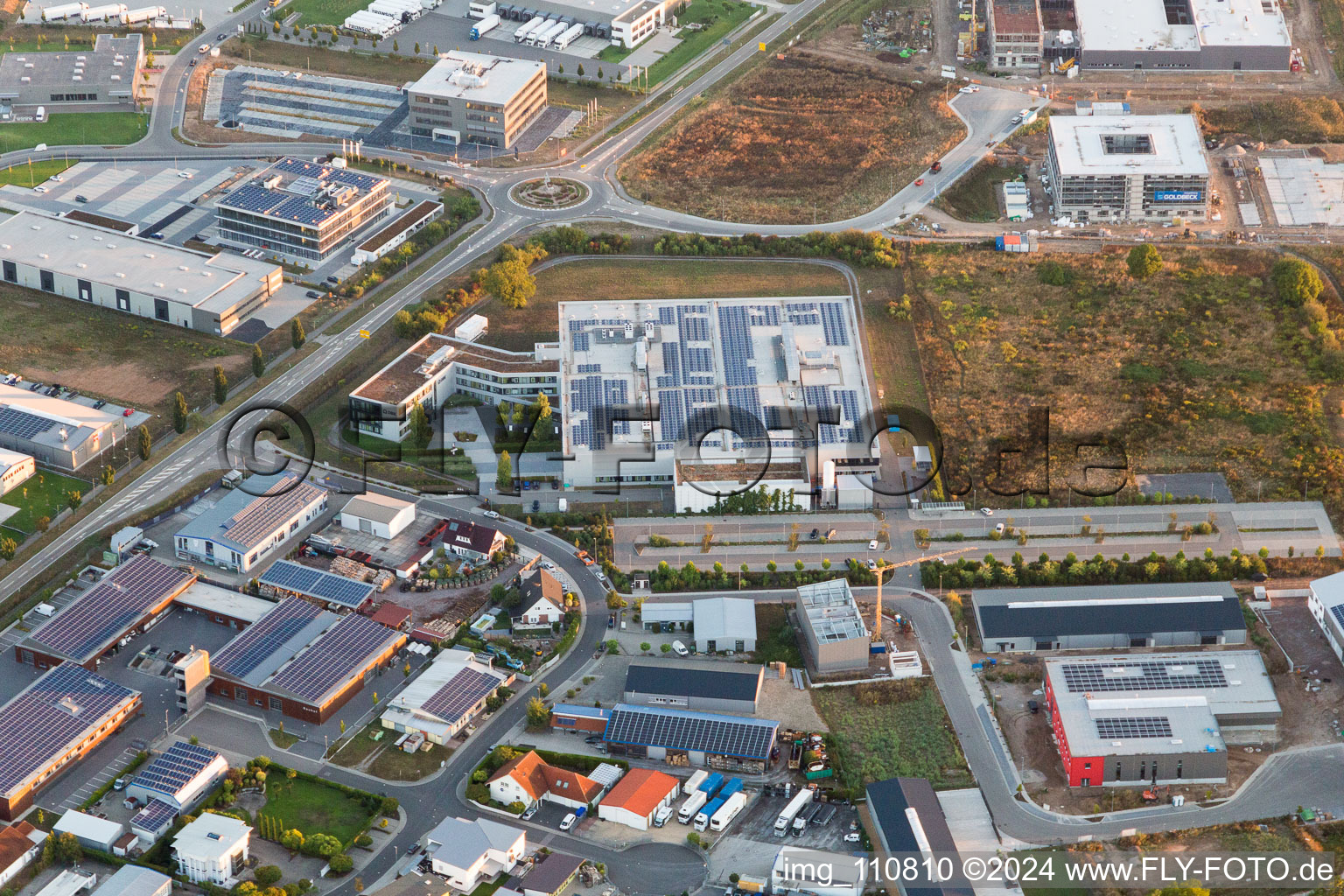 Drone image of Rülzheim in the state Rhineland-Palatinate, Germany