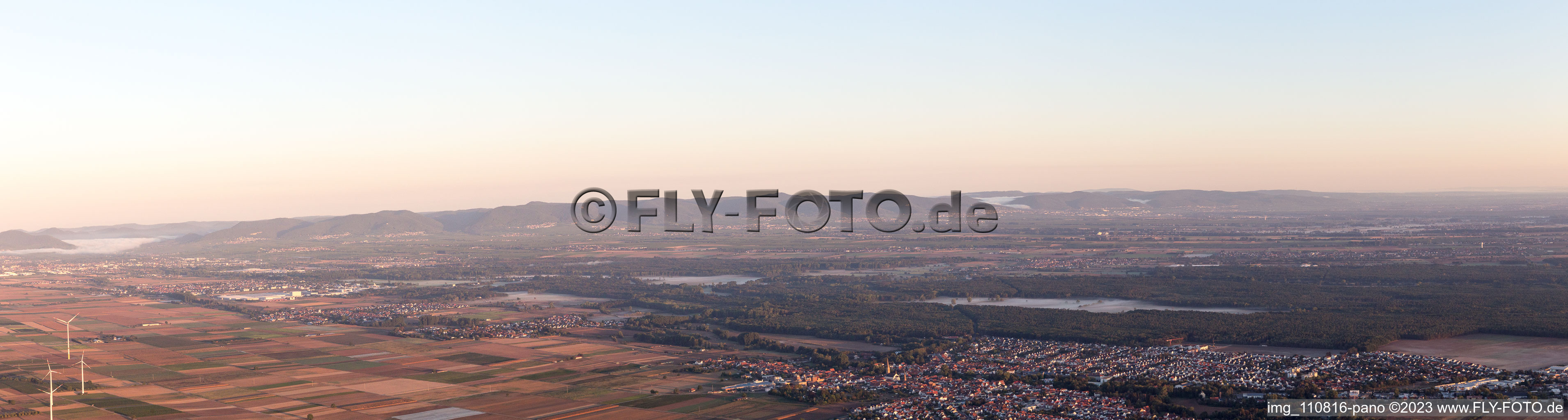 Panorama in Bellheim in the state Rhineland-Palatinate, Germany