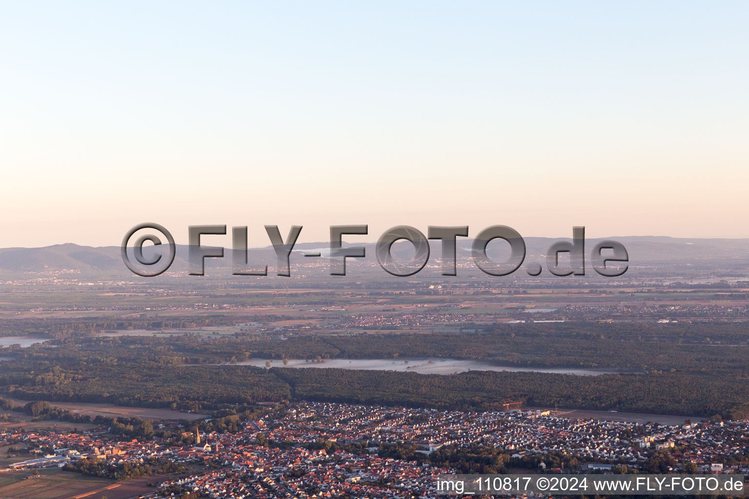 Bellheim in the state Rhineland-Palatinate, Germany out of the air