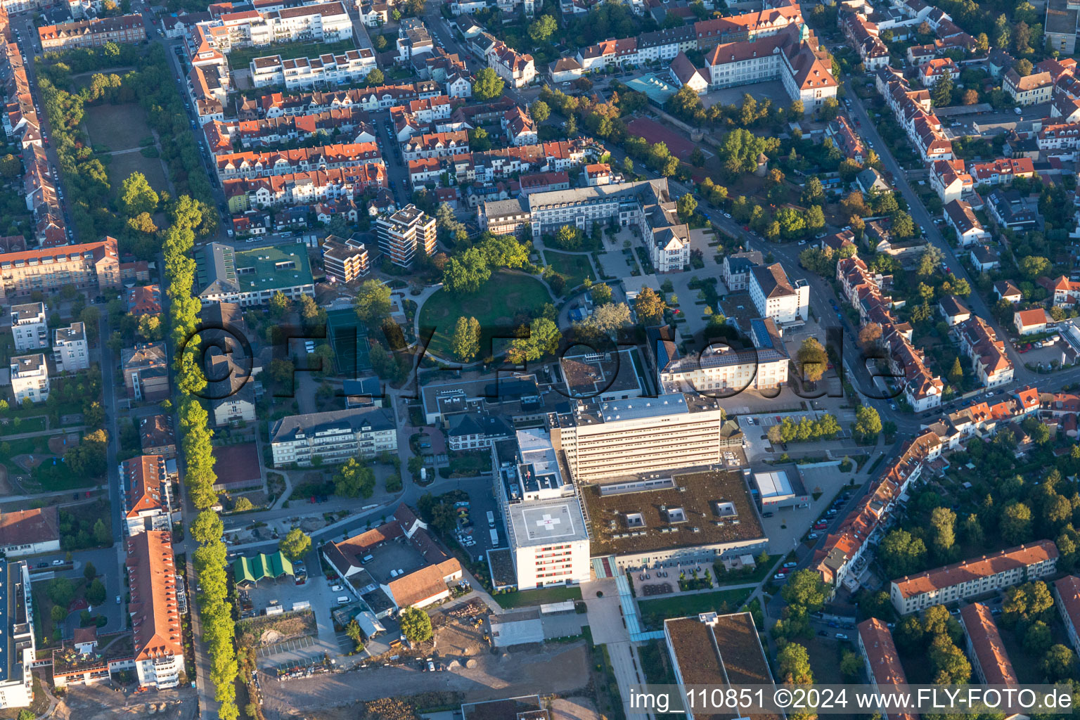 Drone recording of Speyer in the state Rhineland-Palatinate, Germany