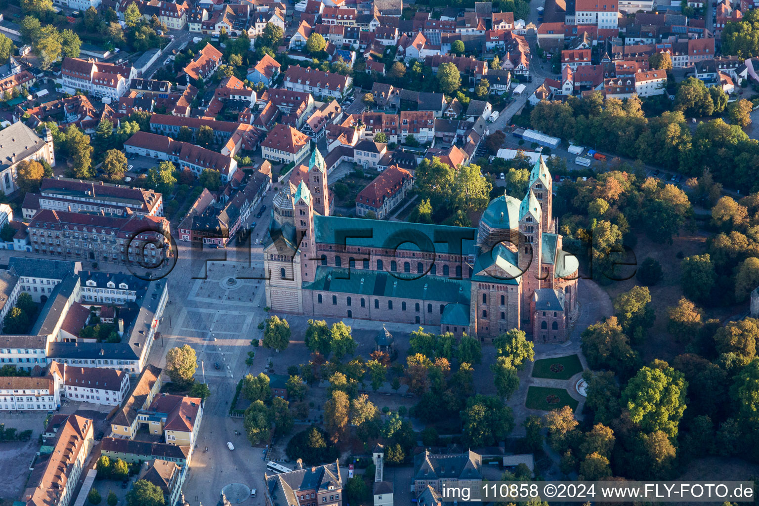 Aerial view of Speyer in the state Rhineland-Palatinate, Germany