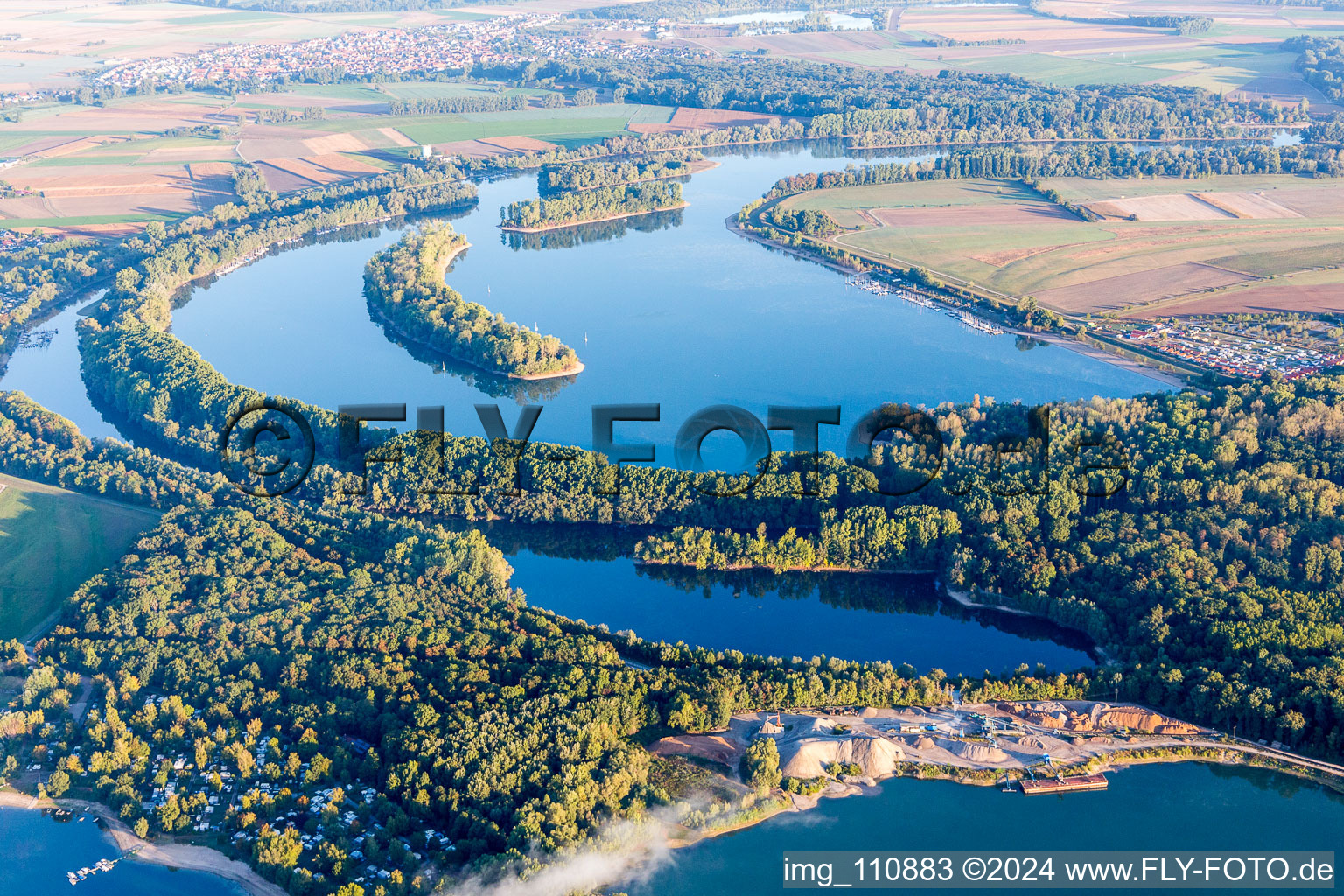 Kollersee in Otterstadt in the state Rhineland-Palatinate, Germany