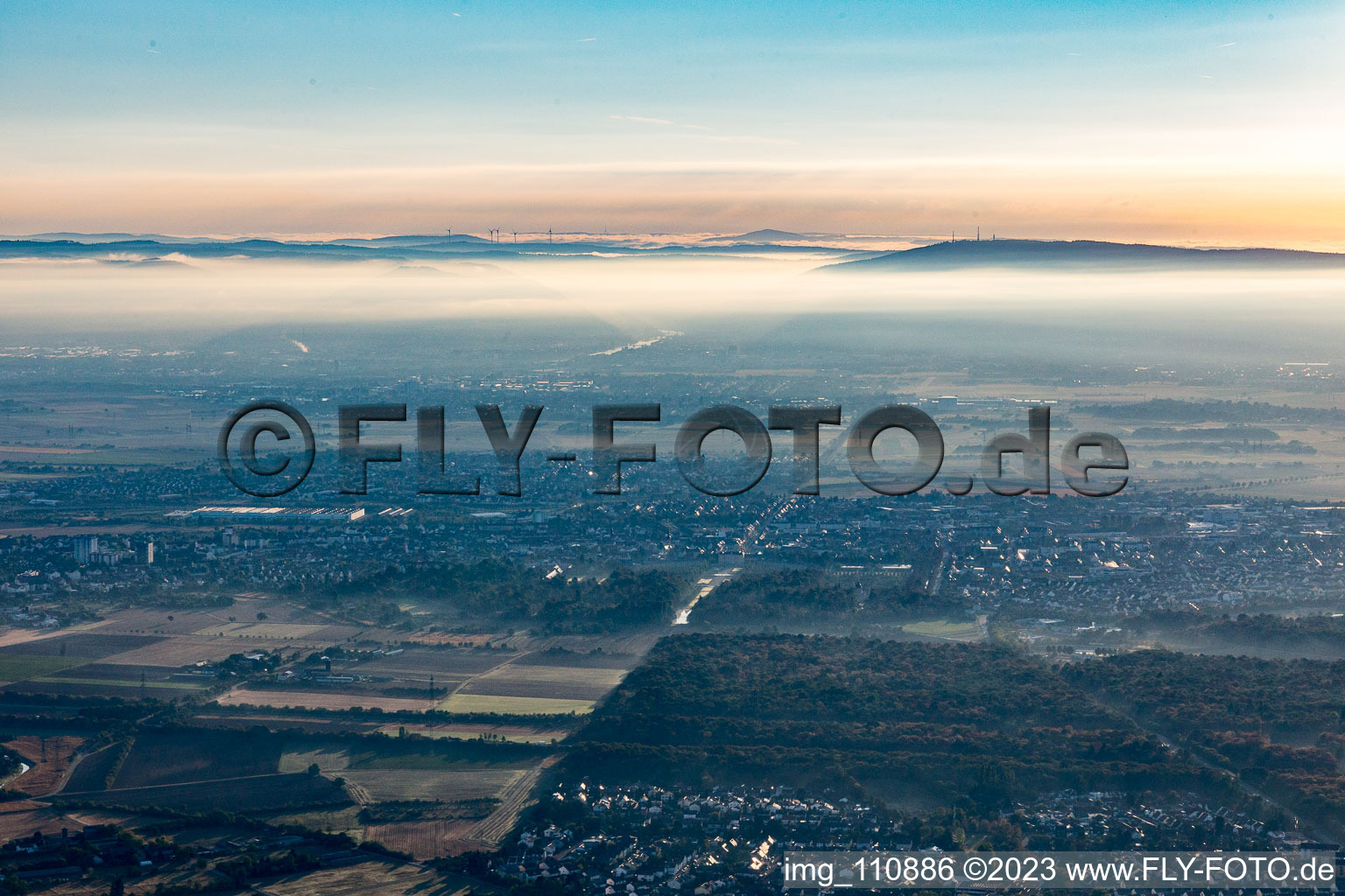 Aerial photograpy of Schwetzingen in the state Baden-Wuerttemberg, Germany