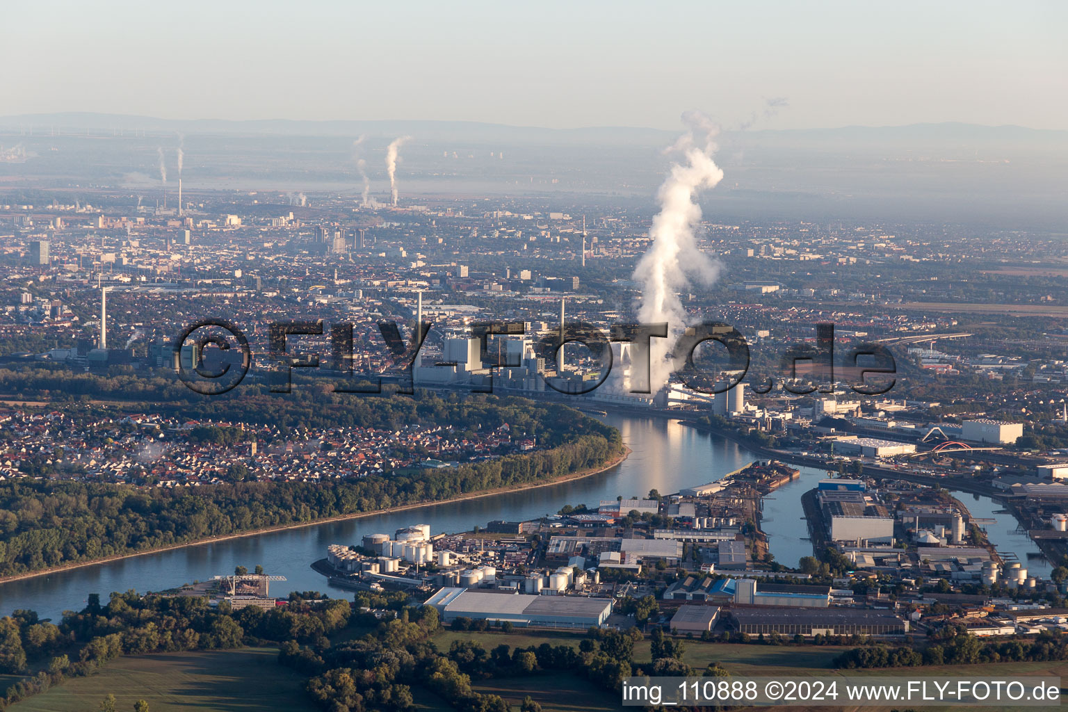 GKM in the district Neckarau in Mannheim in the state Baden-Wuerttemberg, Germany from the plane