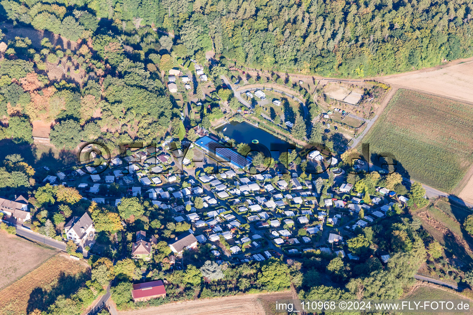 Camping Idyll in the district Niedernhausen in Fischbachtal in the state Hesse, Germany