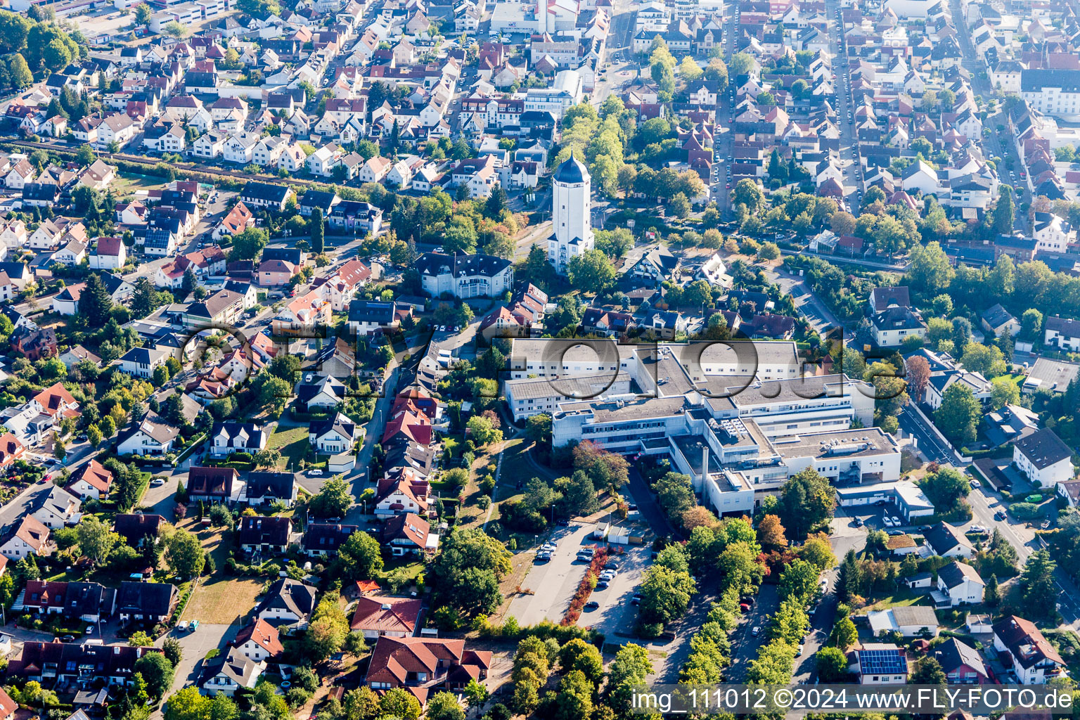 Seligenstadt in the state Hesse, Germany from a drone