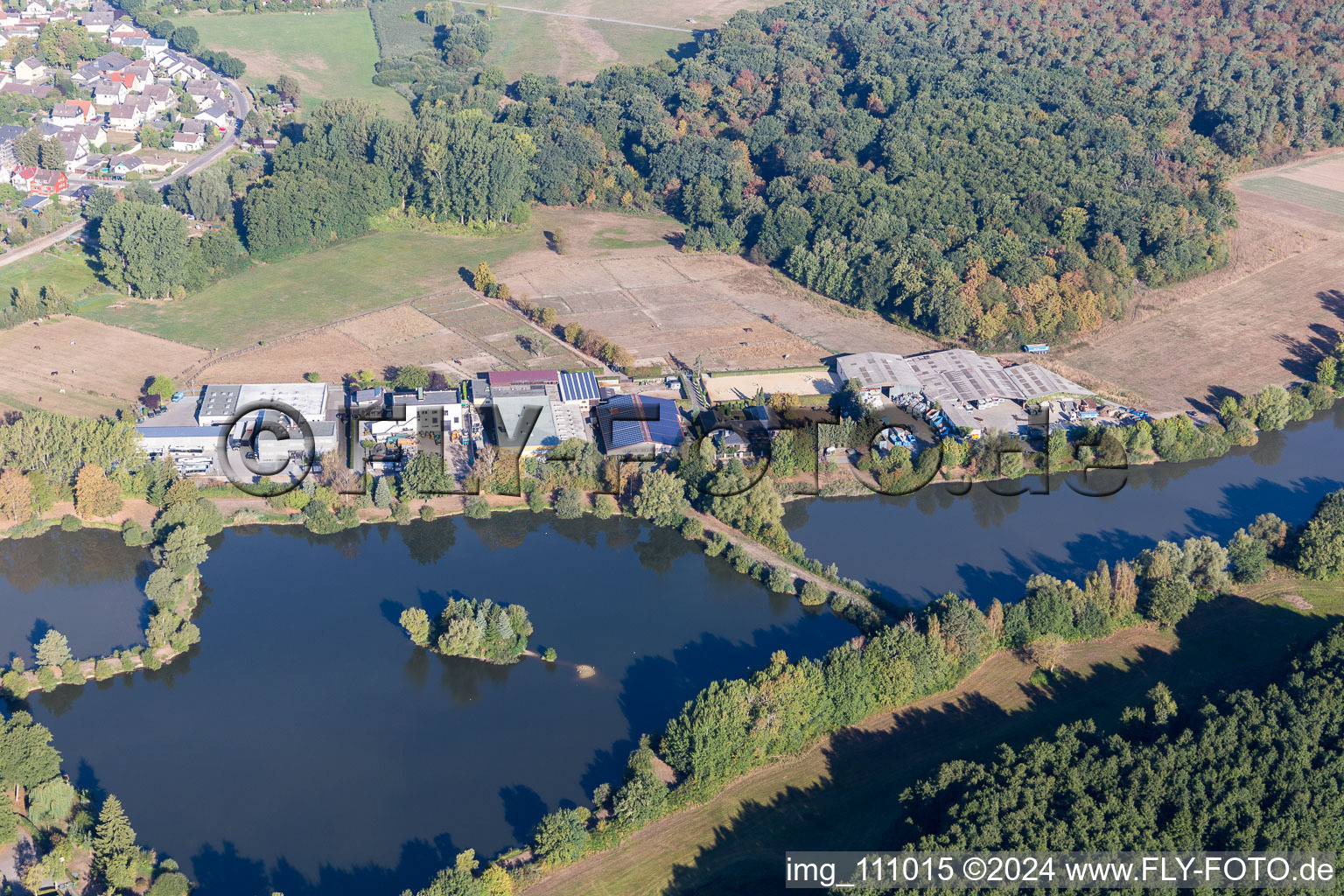 Industrial area in Froschhausen in the state Hesse, Germany