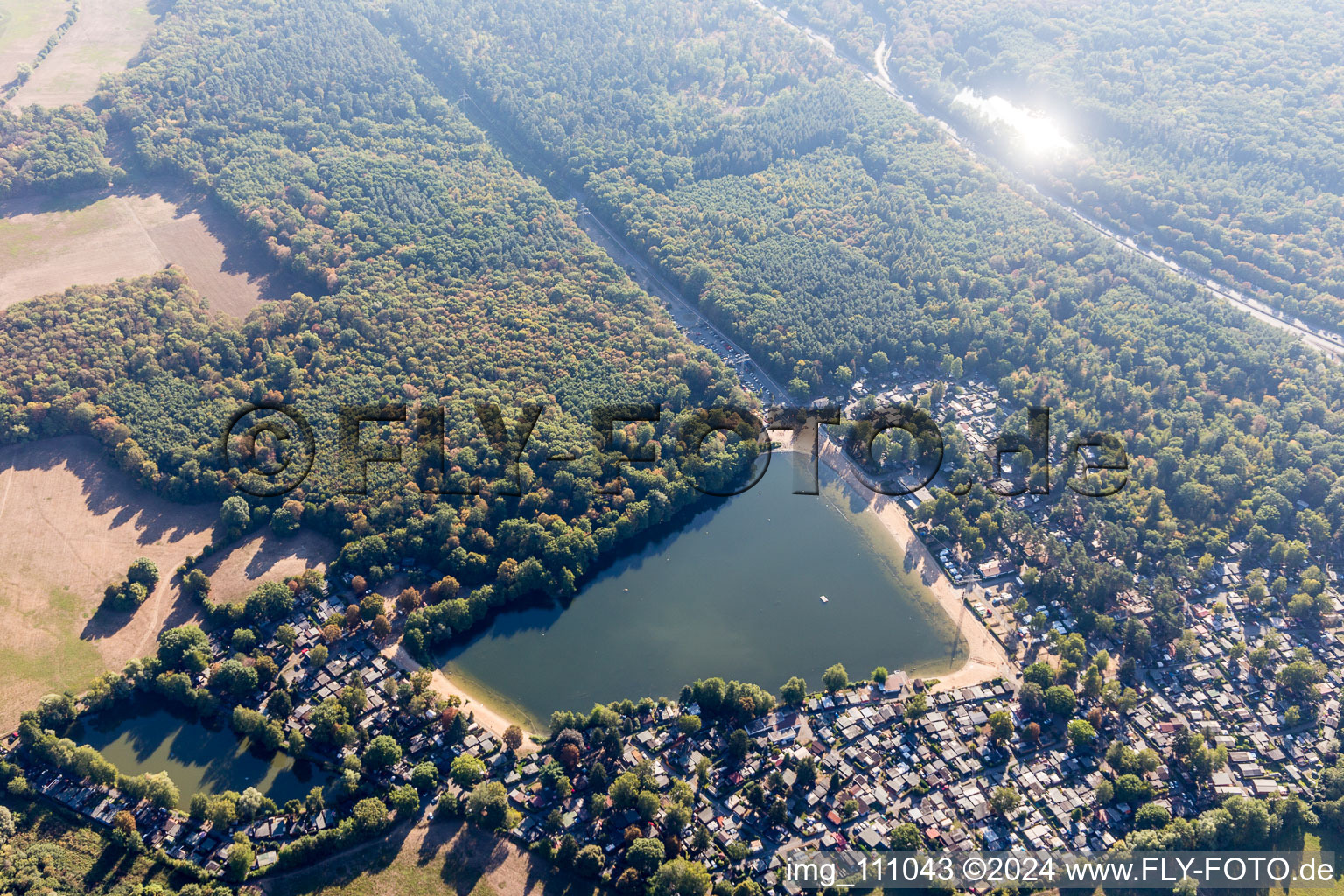 Bärensee beach in Hanau in the state Hesse, Germany