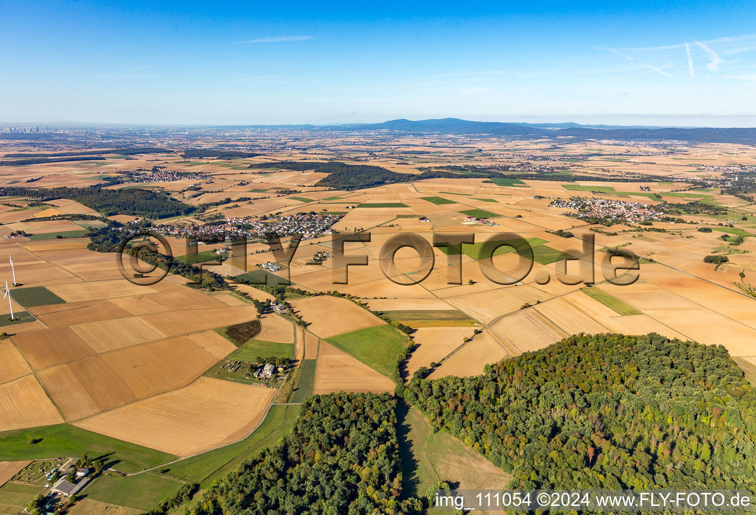 Aerial photograpy of Erbstadt in the state Hesse, Germany