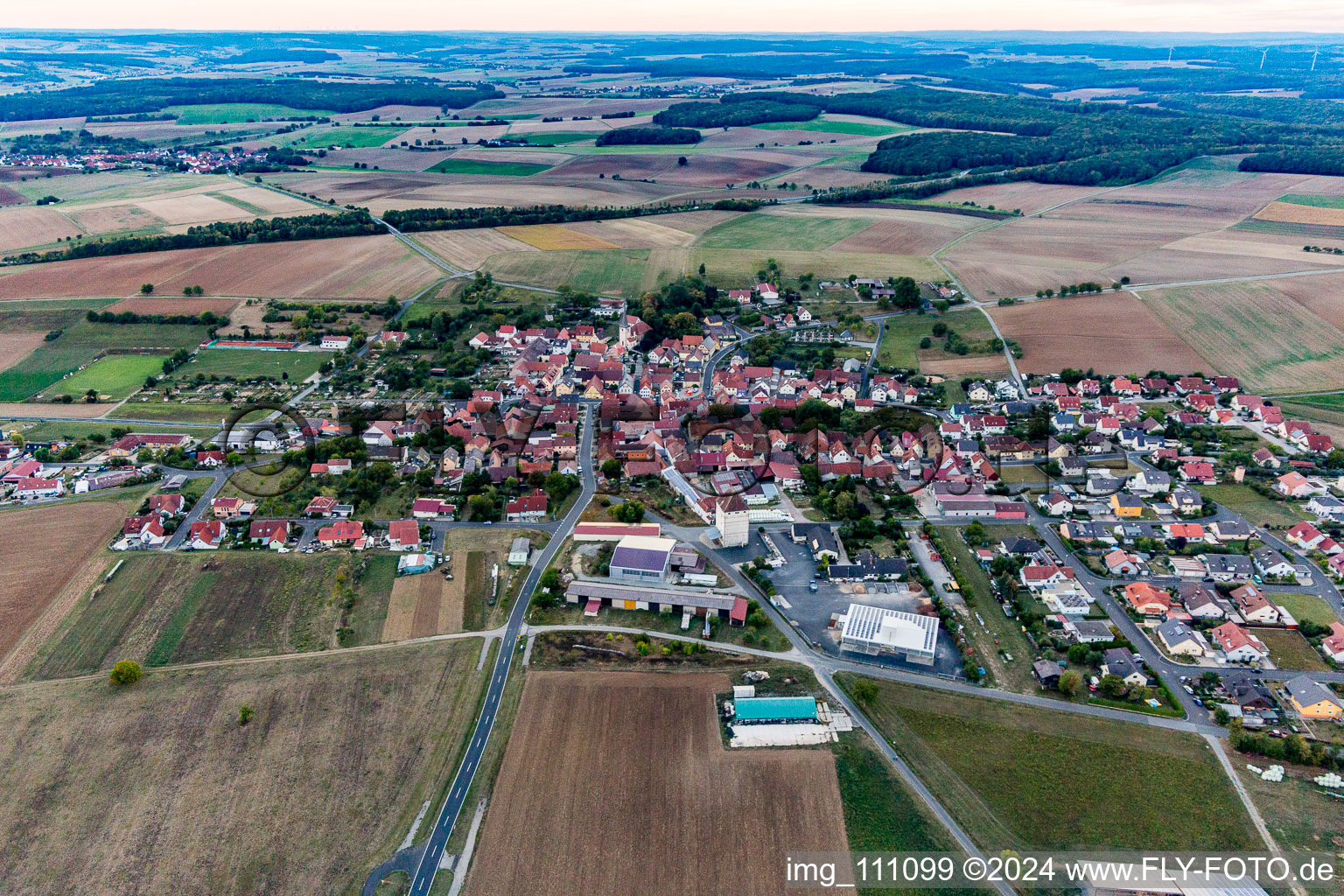 Greßthal in the state Bavaria, Germany from above