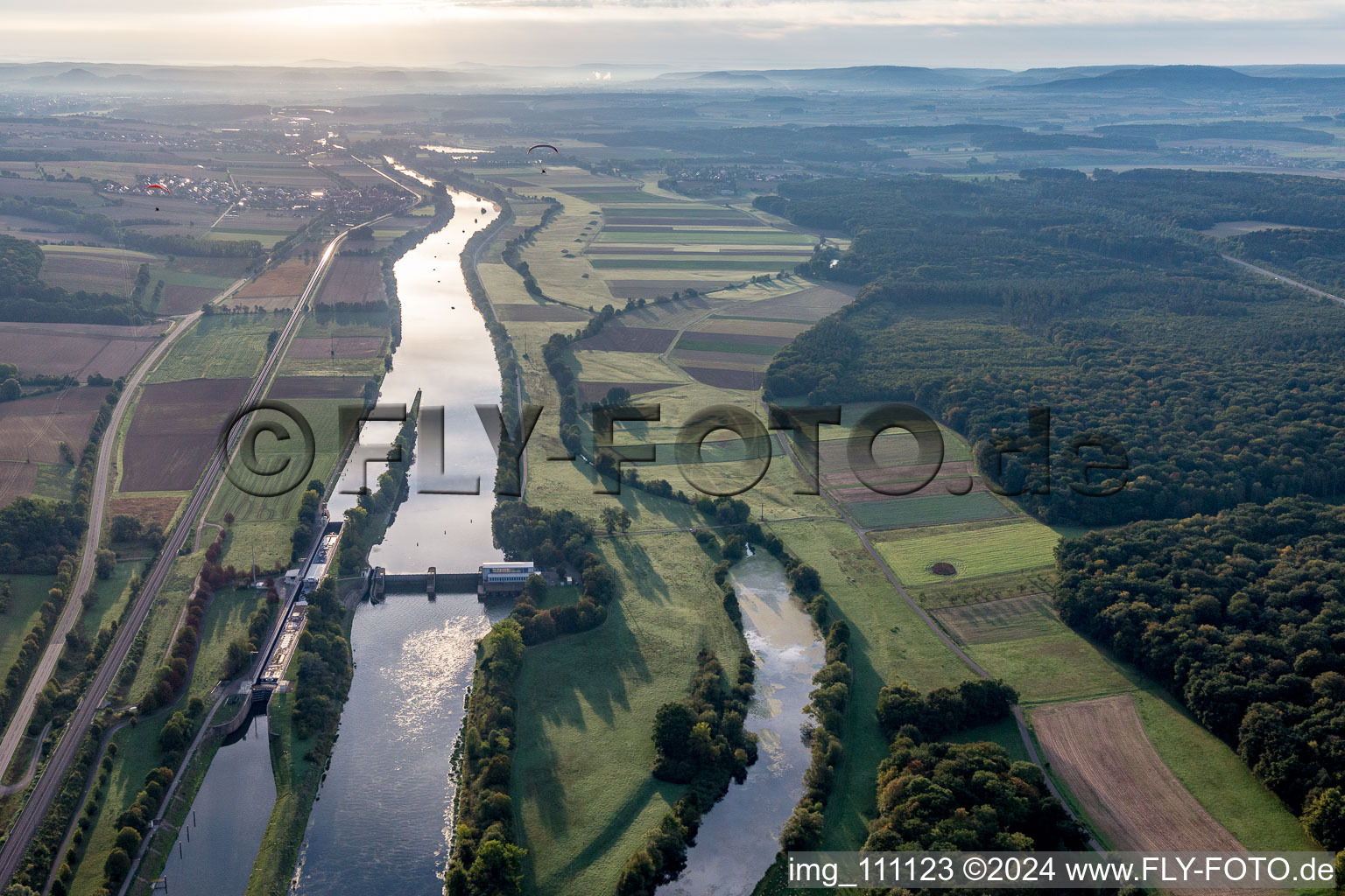 Main Lock in the district Ottendorf in Gädheim in the state Bavaria, Germany