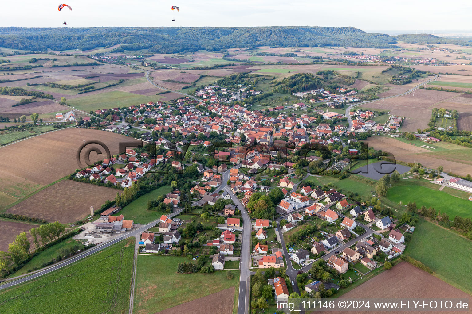 Aerial photograpy of Westheim bei Haßfurt in the state Bavaria, Germany