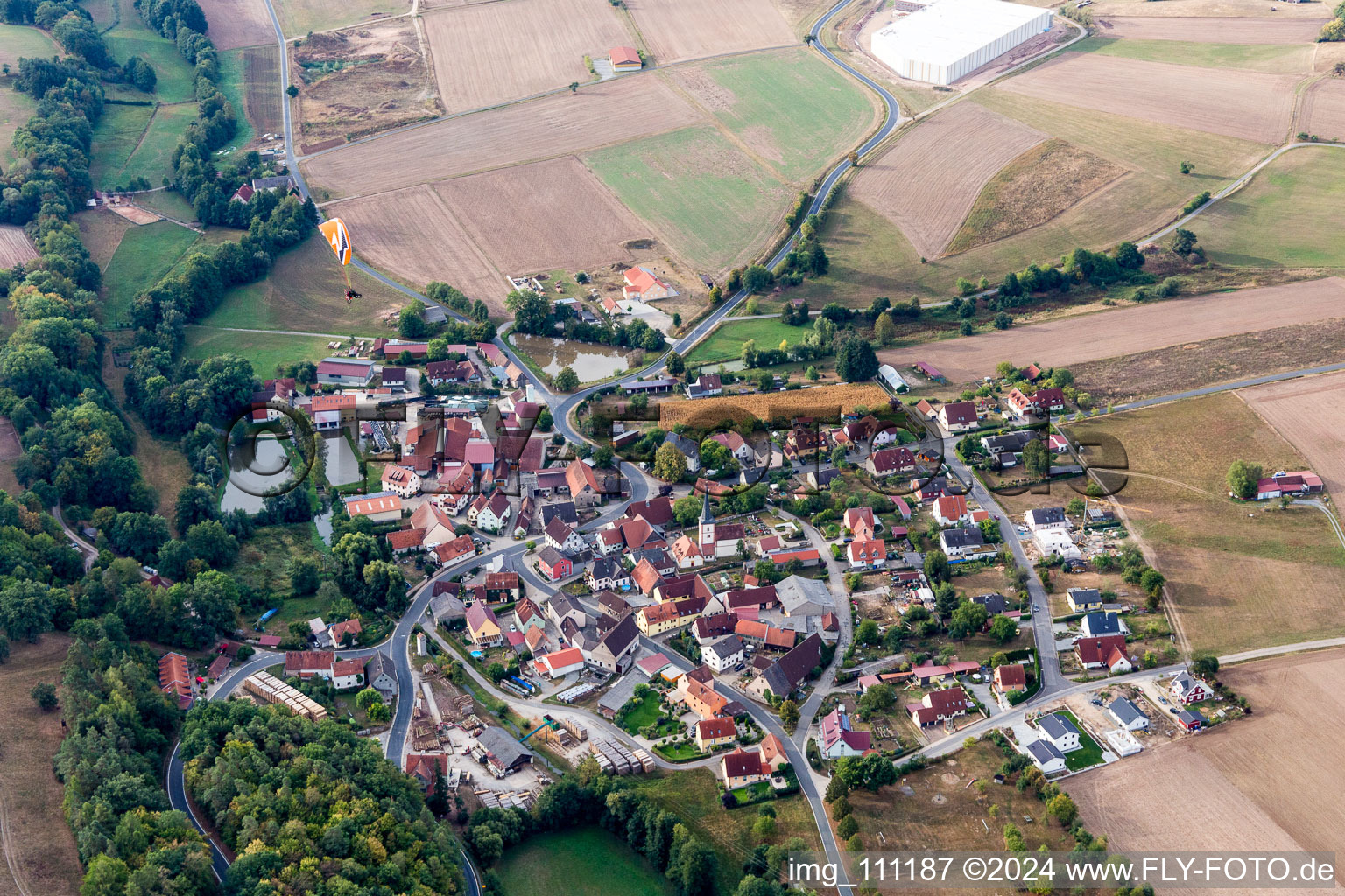 Aerial photograpy of District Füttersee in Geiselwind in the state Bavaria, Germany