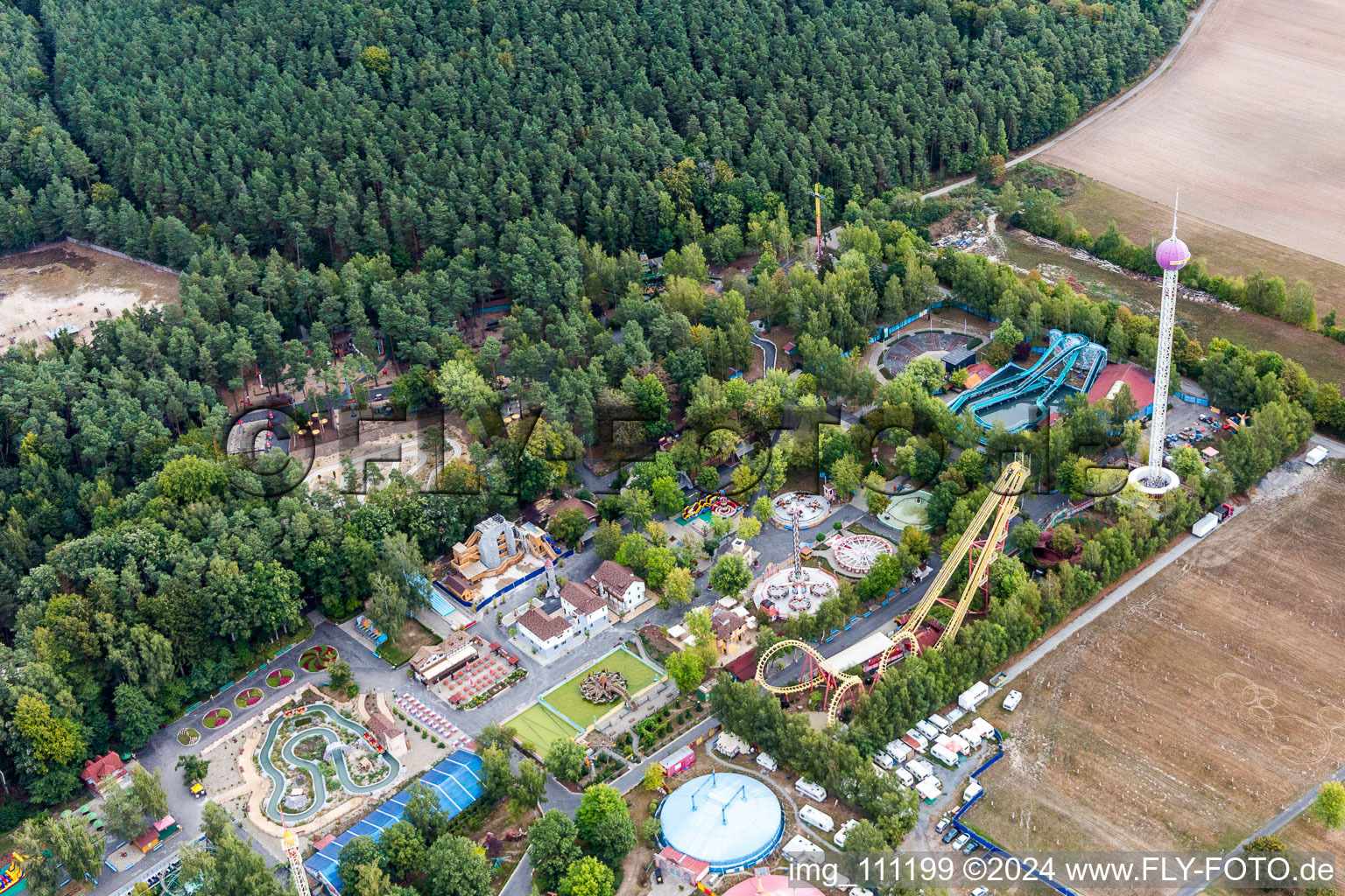 Amusement park in the district Langenberg in Geiselwind in the state Bavaria, Germany