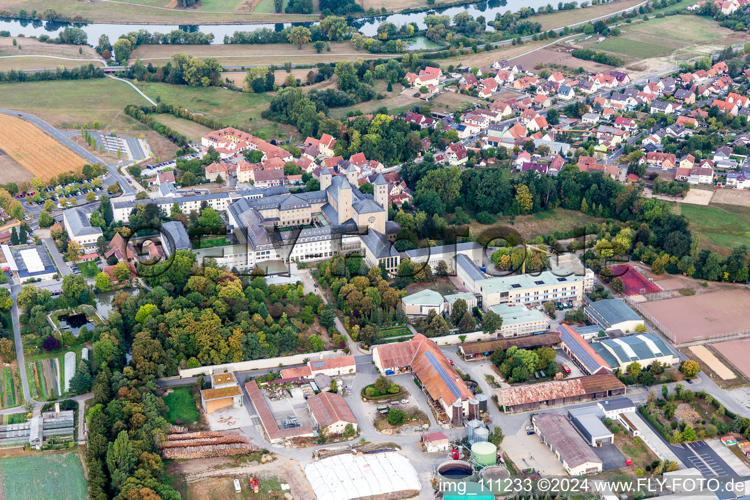 Complex of buildings of the monastery Abtei Muensterschwarzach in Muensterschwarzach in the state Bavaria, Germany