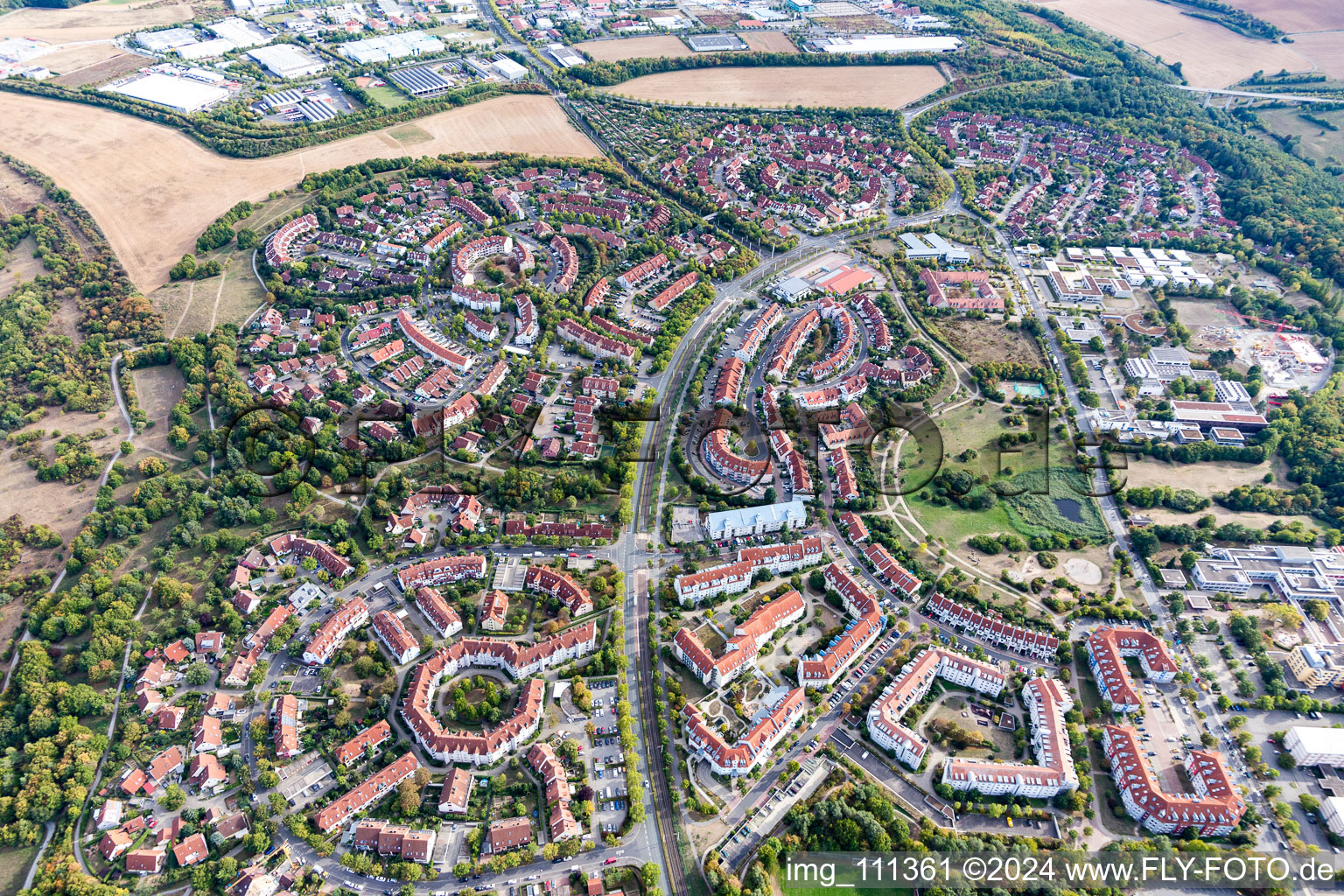 District in the city in the district Heuchelhof in Wuerzburg in the state Bavaria, Germany