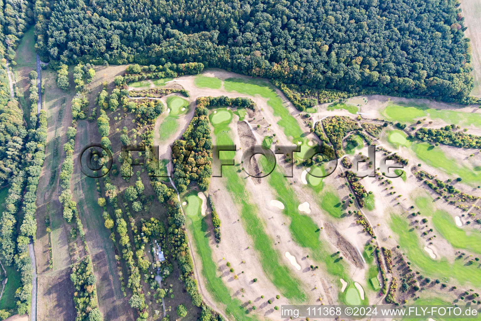 Grounds of the Golf course at of Golf Club Wuerzburg e.V. in the district Heidingsfeld in Wuerzburg in the state Bavaria, Germany