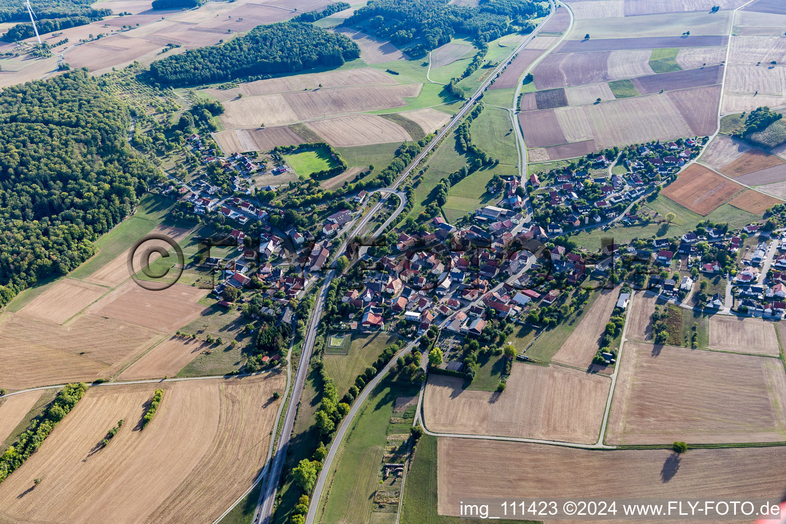 District Hirschlanden in Rosenberg in the state Baden-Wuerttemberg, Germany