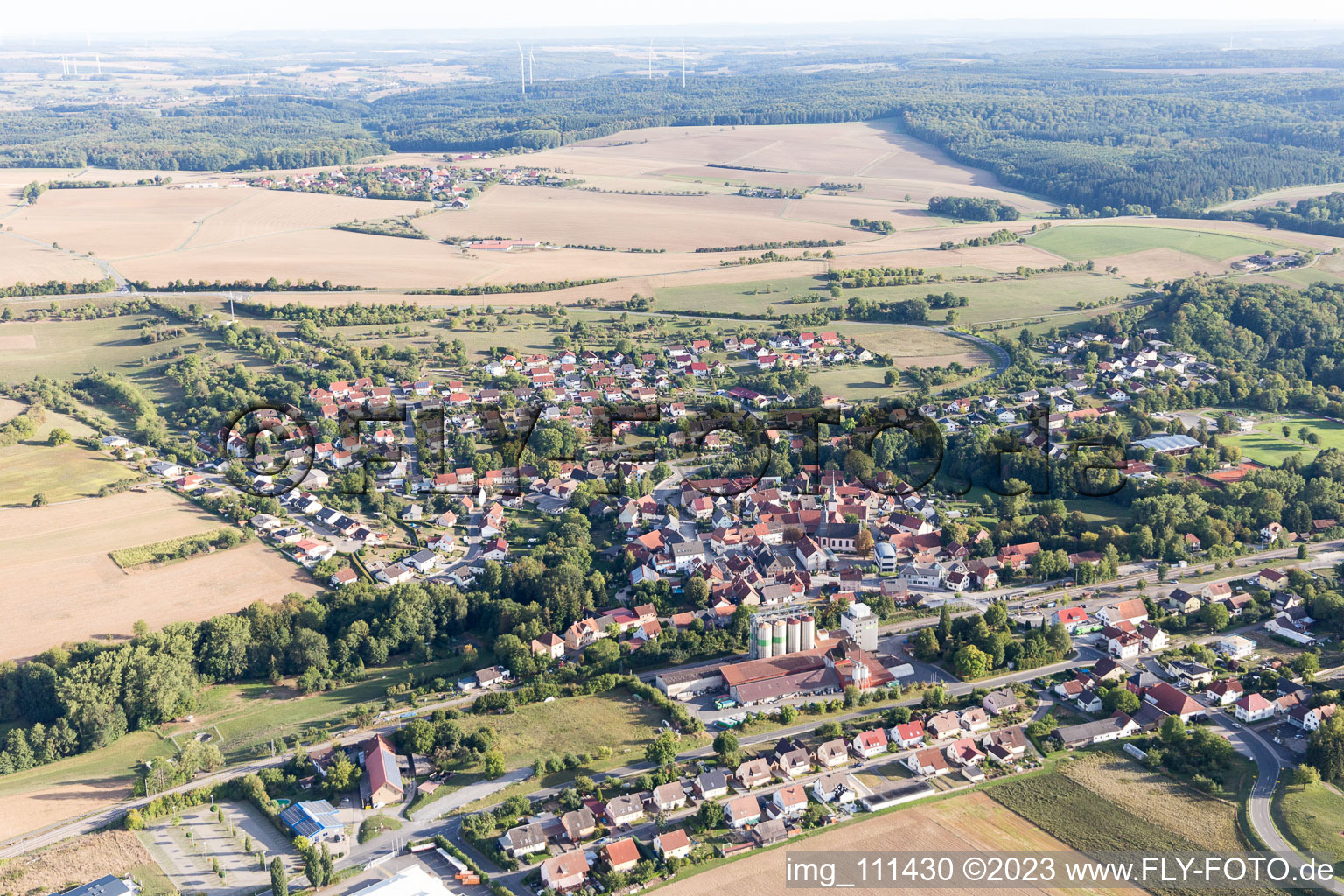 Aerial view of Rosenberg in the state Baden-Wuerttemberg, Germany