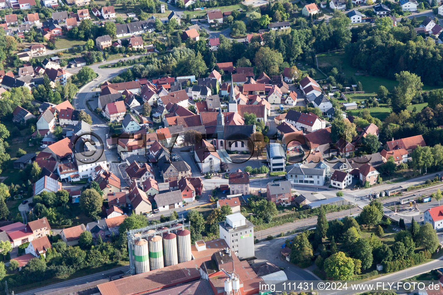 Aerial photograpy of Rosenberg in the state Baden-Wuerttemberg, Germany