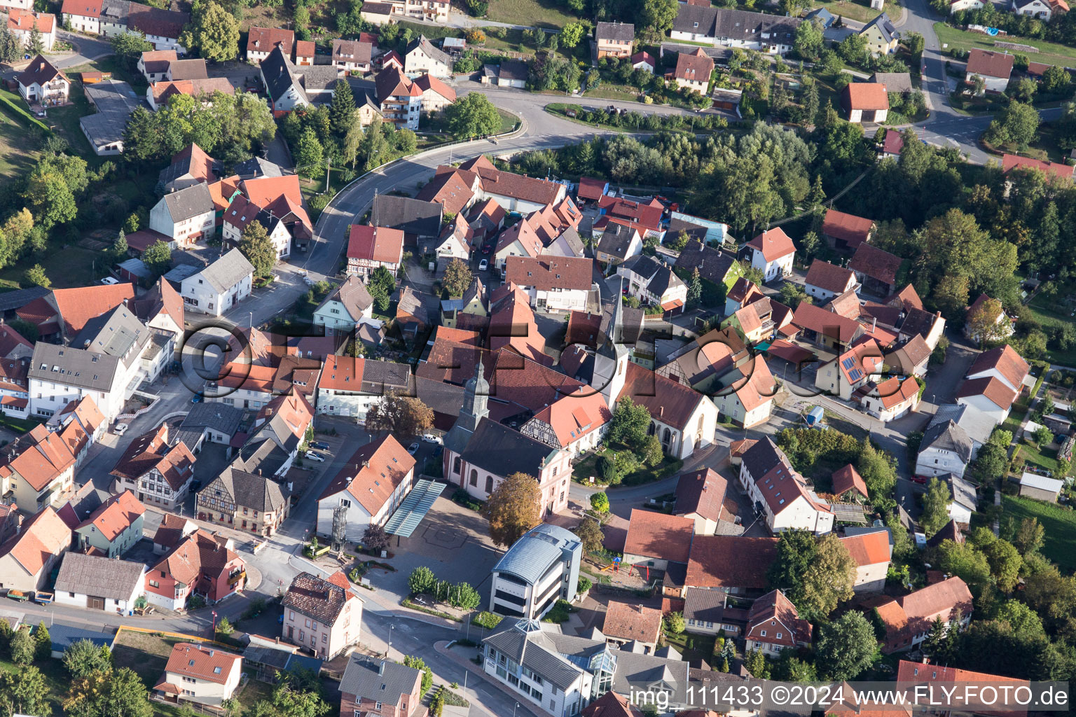 Rosenberg in the state Baden-Wuerttemberg, Germany from above