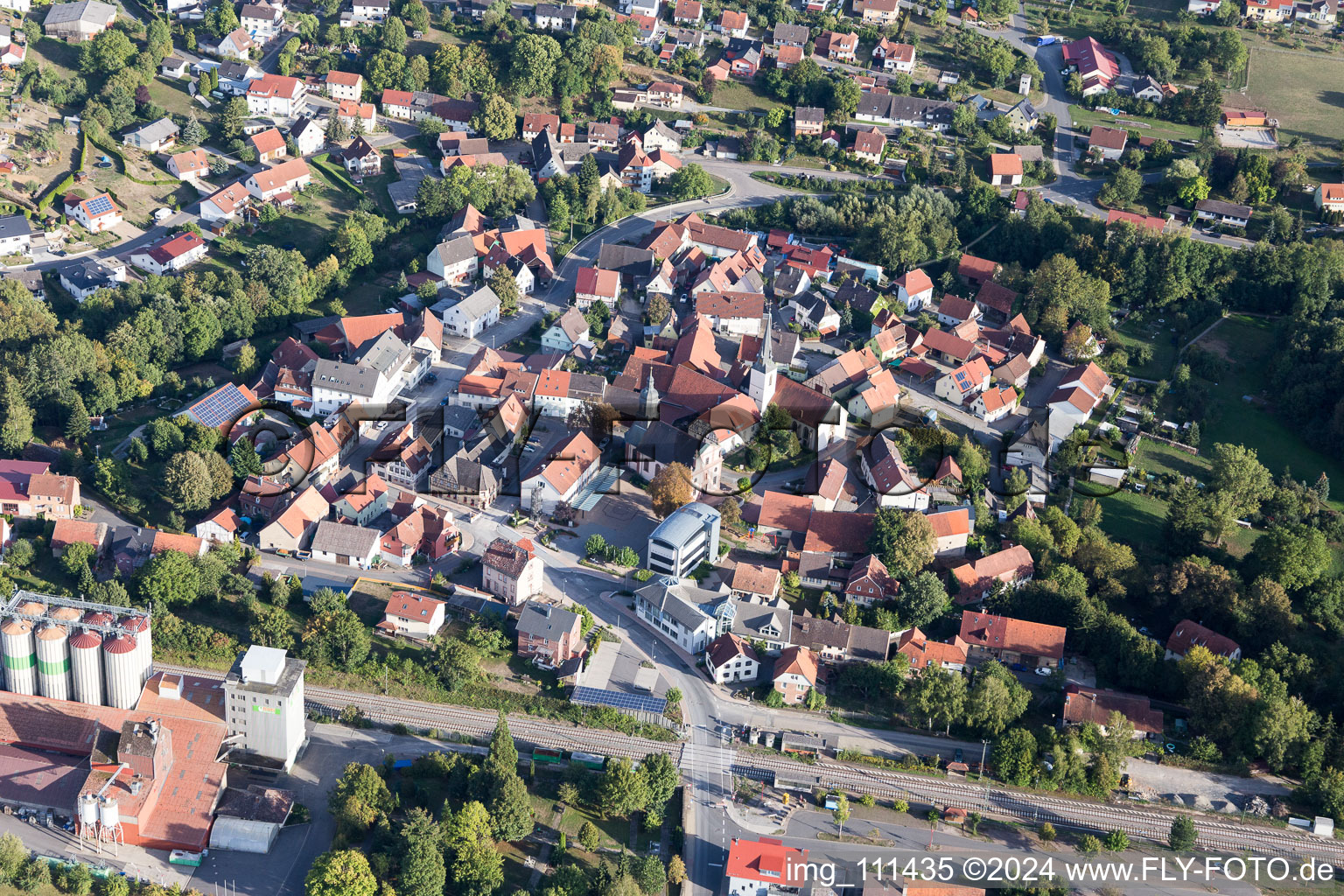 Rosenberg in the state Baden-Wuerttemberg, Germany seen from above